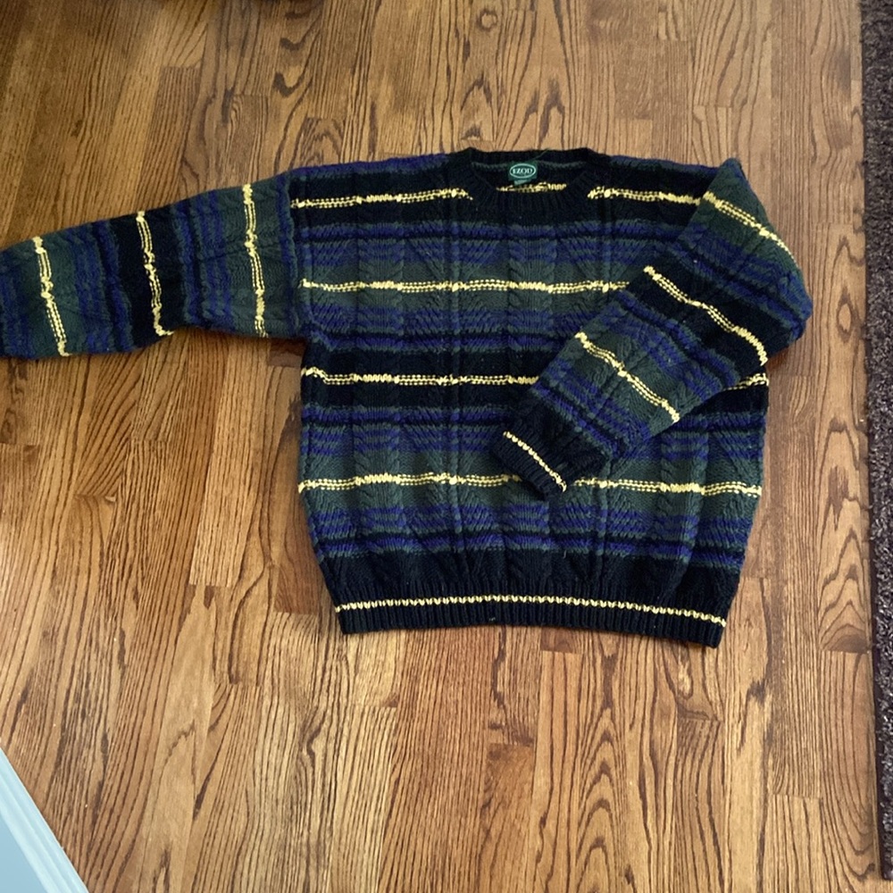 VTG IZOD WOOL fisherman’s sweater - multicolored - XL